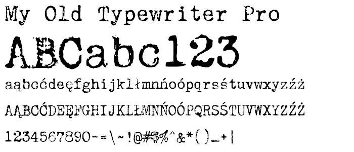 Czcionka Font My Old Typewriter Maszyna Do Pisania